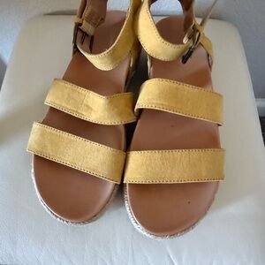 Yellow Strappy Sandals